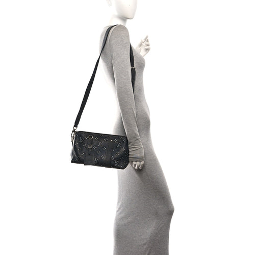 Cowhide Faded Monogram City Keepall Charcoal