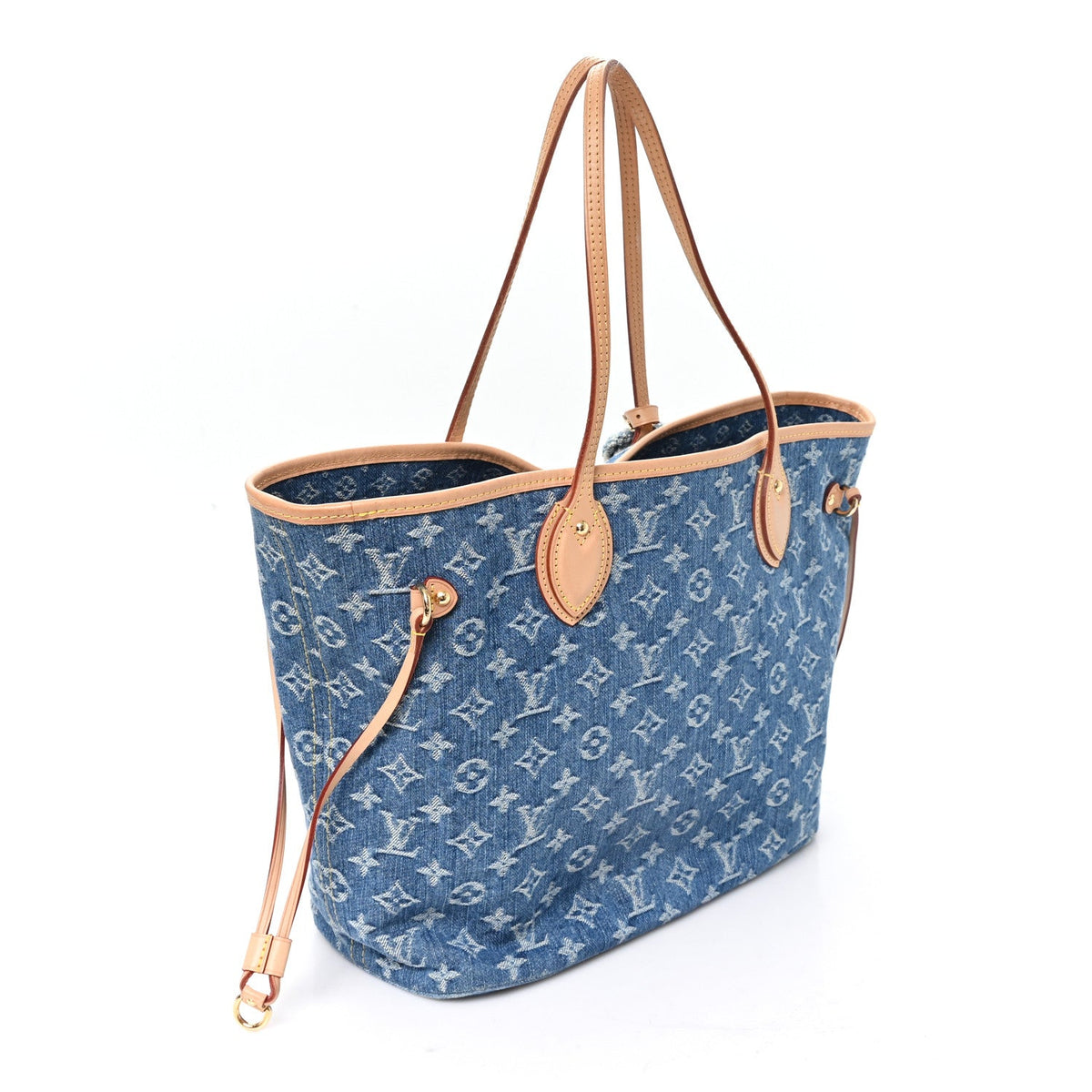 Monogram Denim Neo Neverfull MM Blue