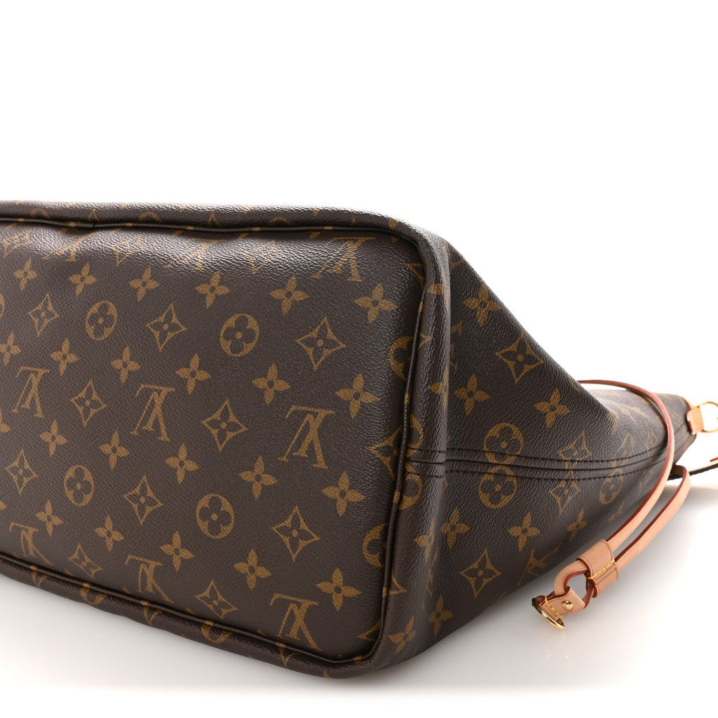 Monogram Stamped Inside Out Neverfull Bandouliere GM Beige