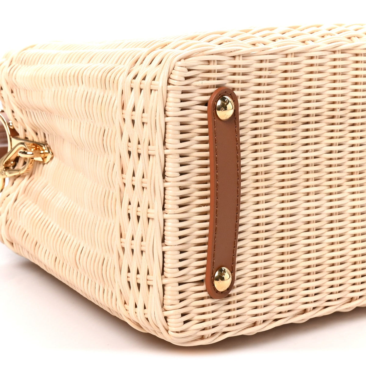 Rattan Calfskin Capucines BB Tan
