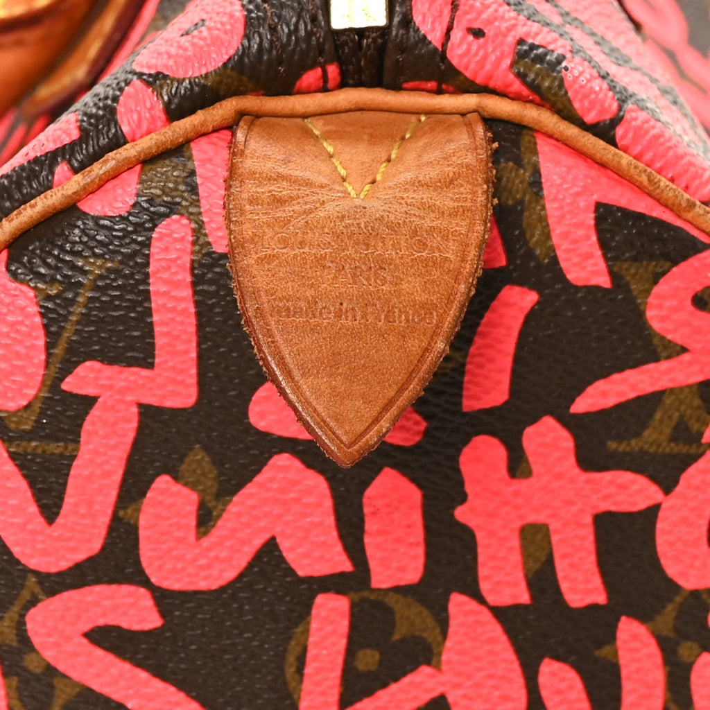 Monogram Graffiti Speedy 30 Fuchsia