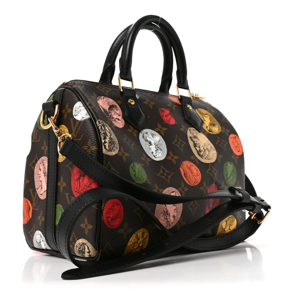 x FORNASETTI Monogram Cameo Speedy Bandouliere 25