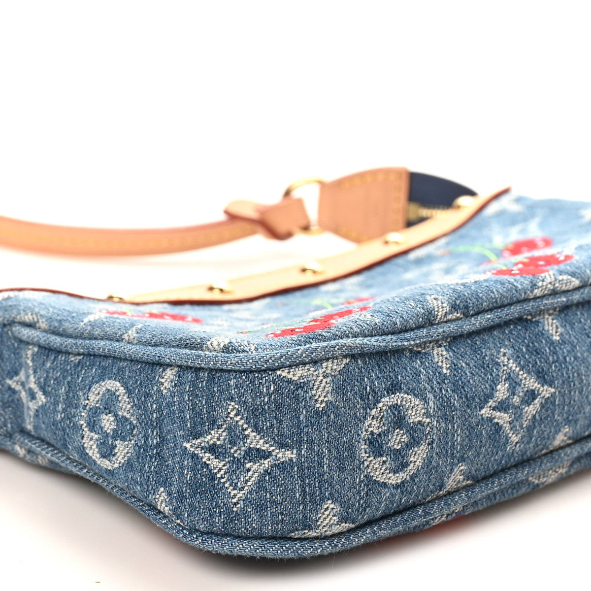 LV X TM Monogram Denim Cerises Pochette Accessories Blue