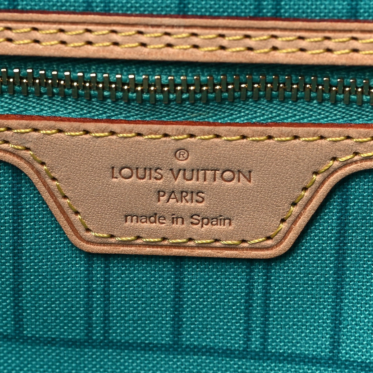 Monogram V Neverfull MM Turquoise
