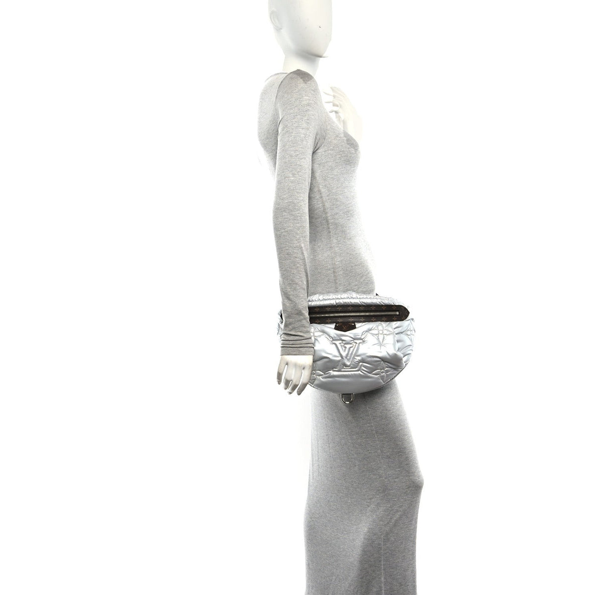 Econyl Monogram Pillow Bumbag Silver