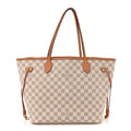 Damier Azur Neo Neverfull MM Rose Ballerine