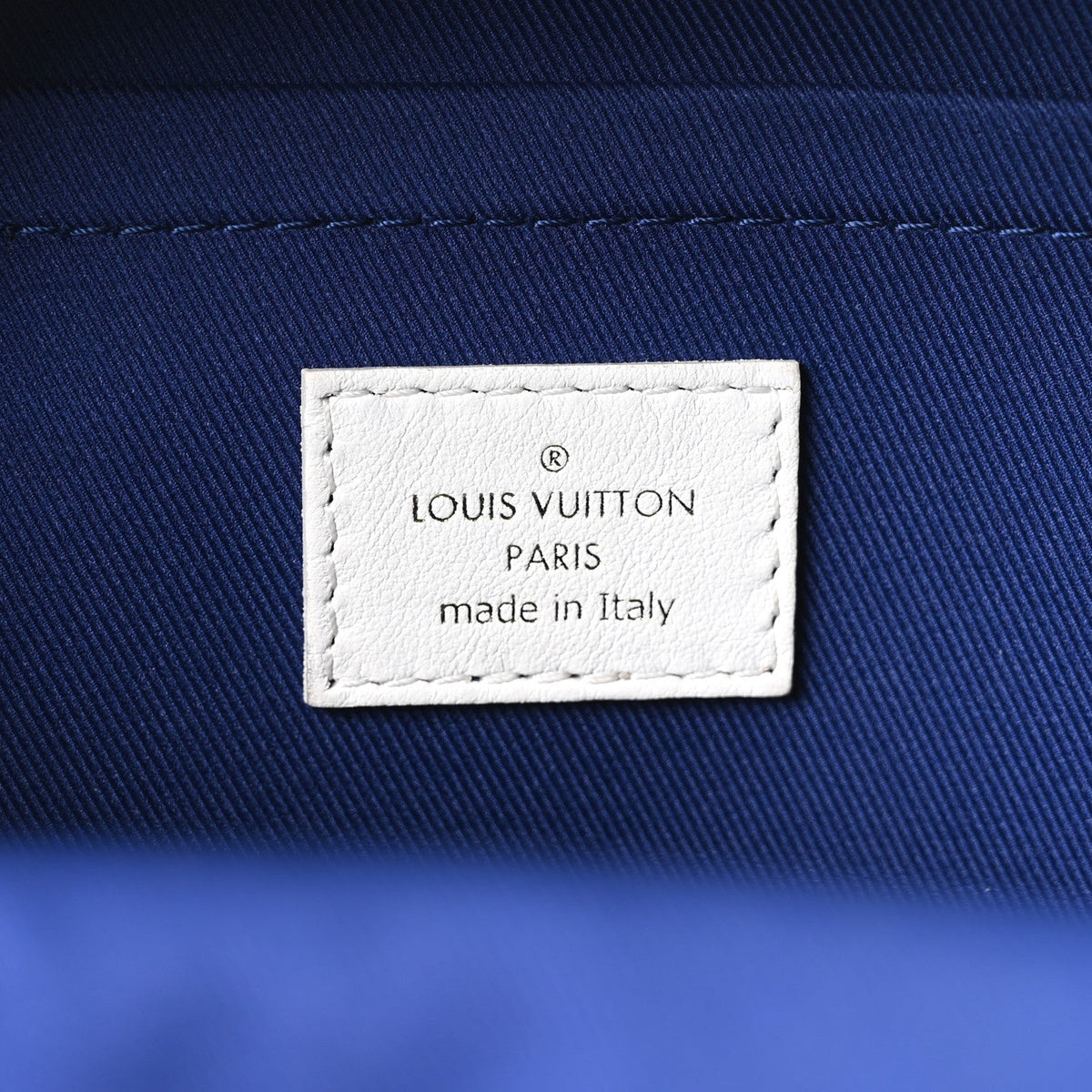 Jacquard Velvet Monogram Palm Springs Backpack Mini Blue