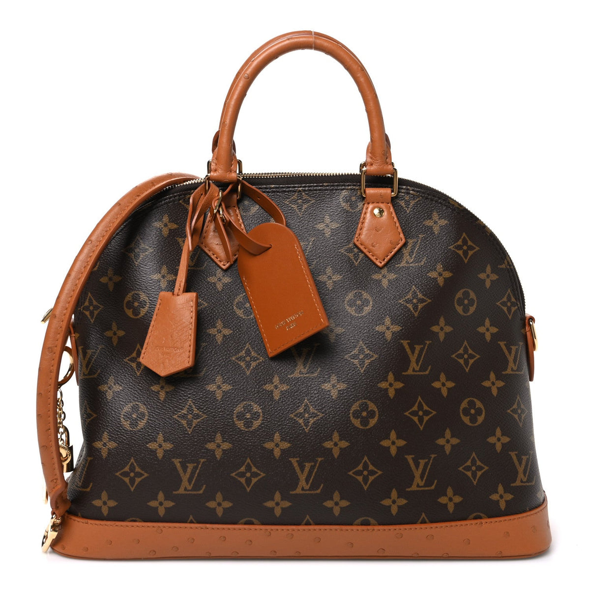 Monogram Ostrich Alma Soft MM Celebration