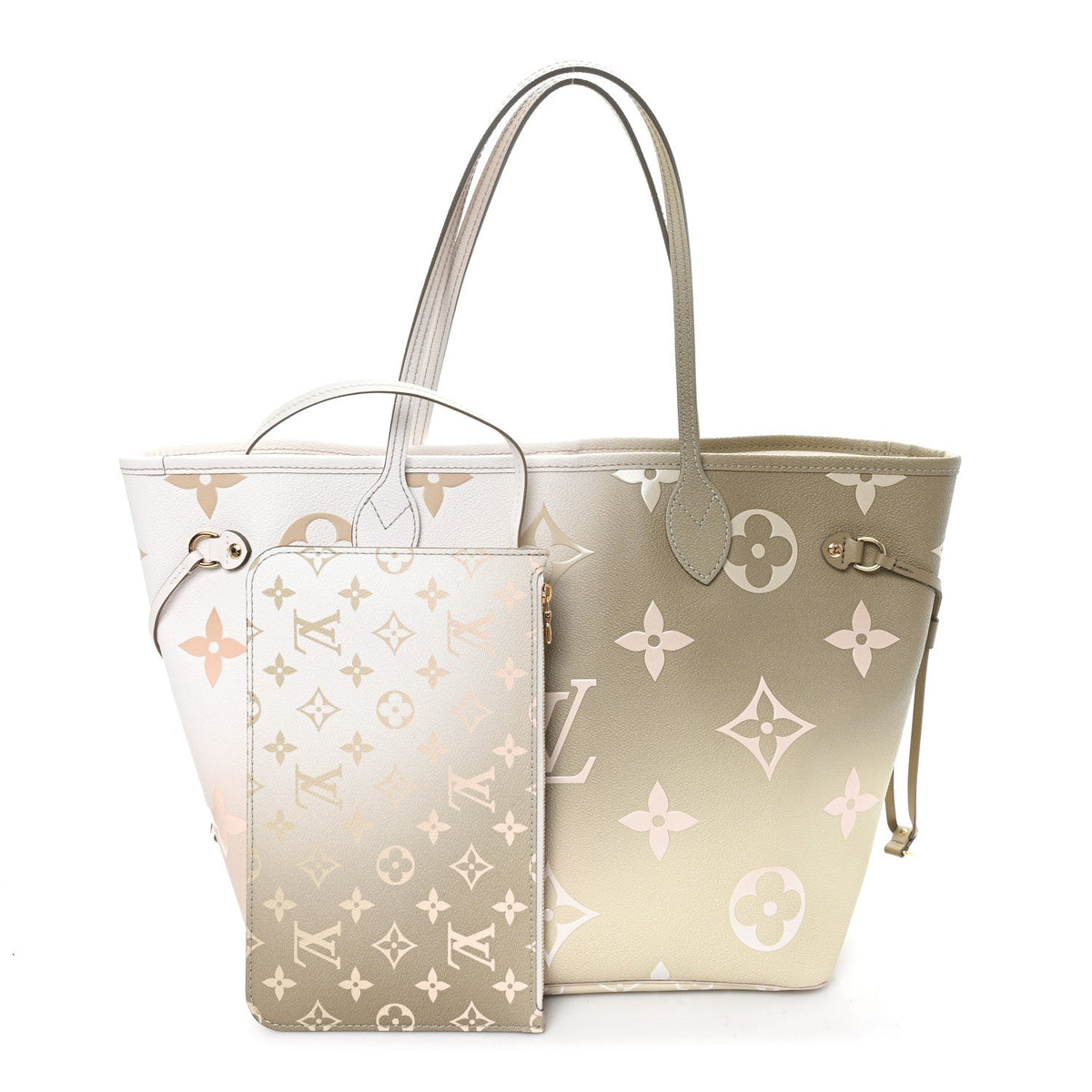 Monogram Giant Spring In The City Neverfull MM Sunset Kaki