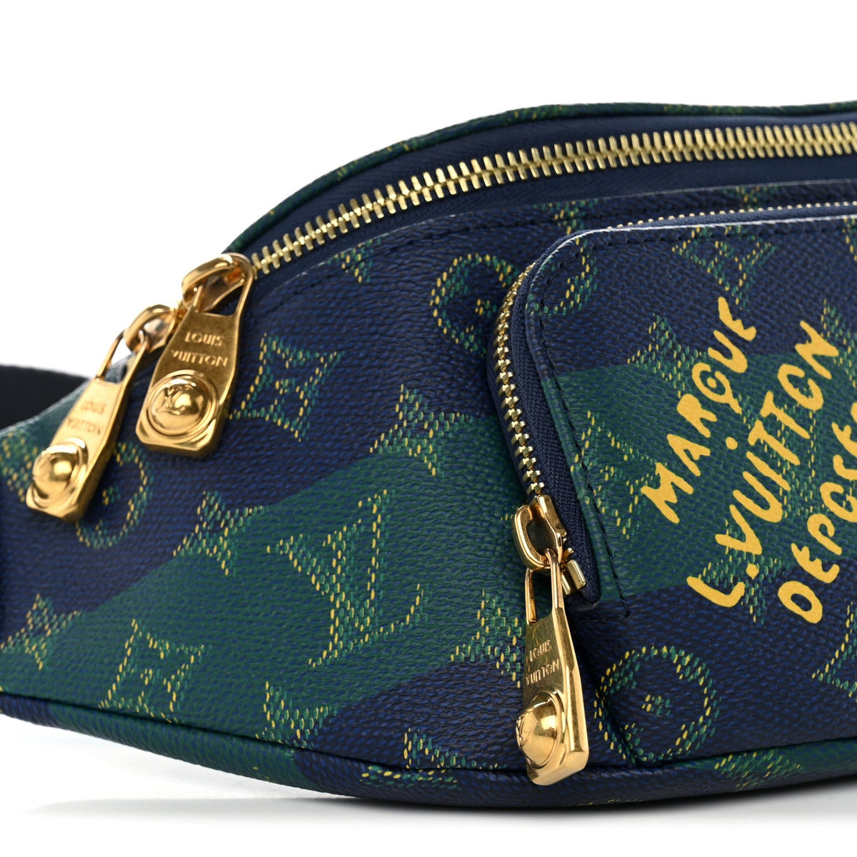 Monogram Heritage Rush Bumbag Blue Stripes