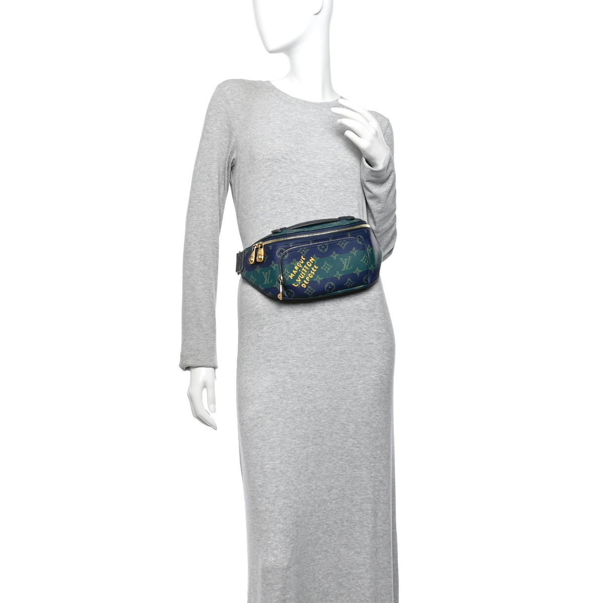 Monogram Heritage Rush Bumbag Blue Stripes