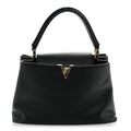 Taurillon Capucines MM Black Fuchsia