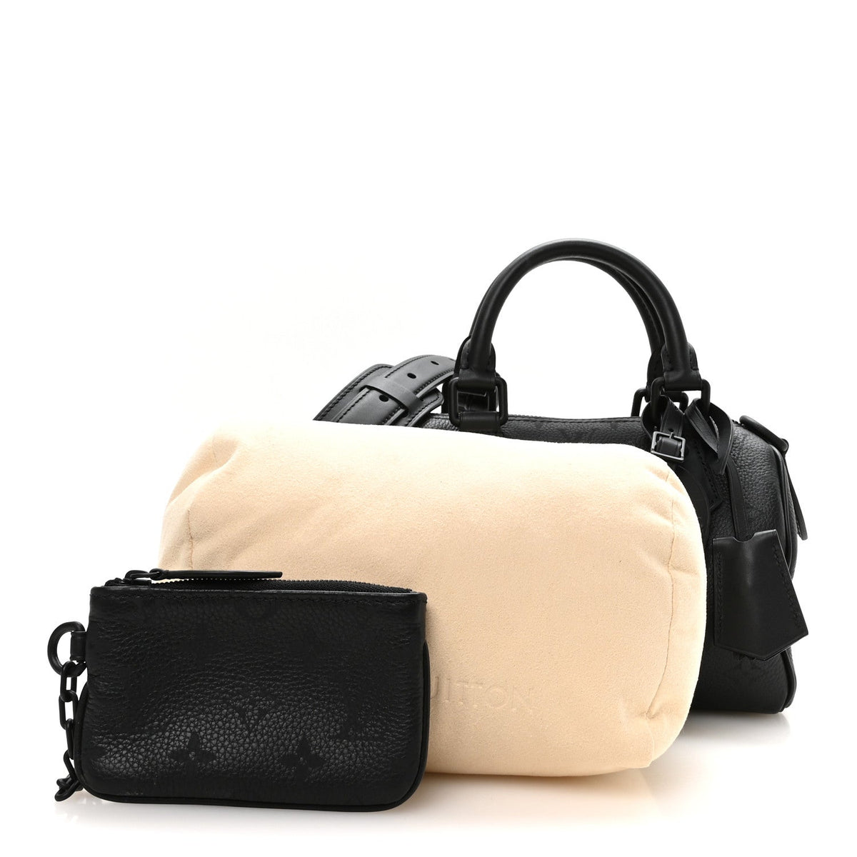 Calfskin Monogram Speedy P9 Bandouliere 20 Ultra Black
