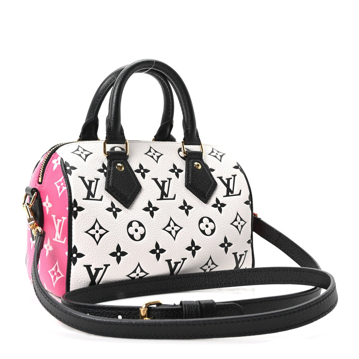 Empreinte Monogram Spring in the City Speedy Bandouliere 20 Black White Pink