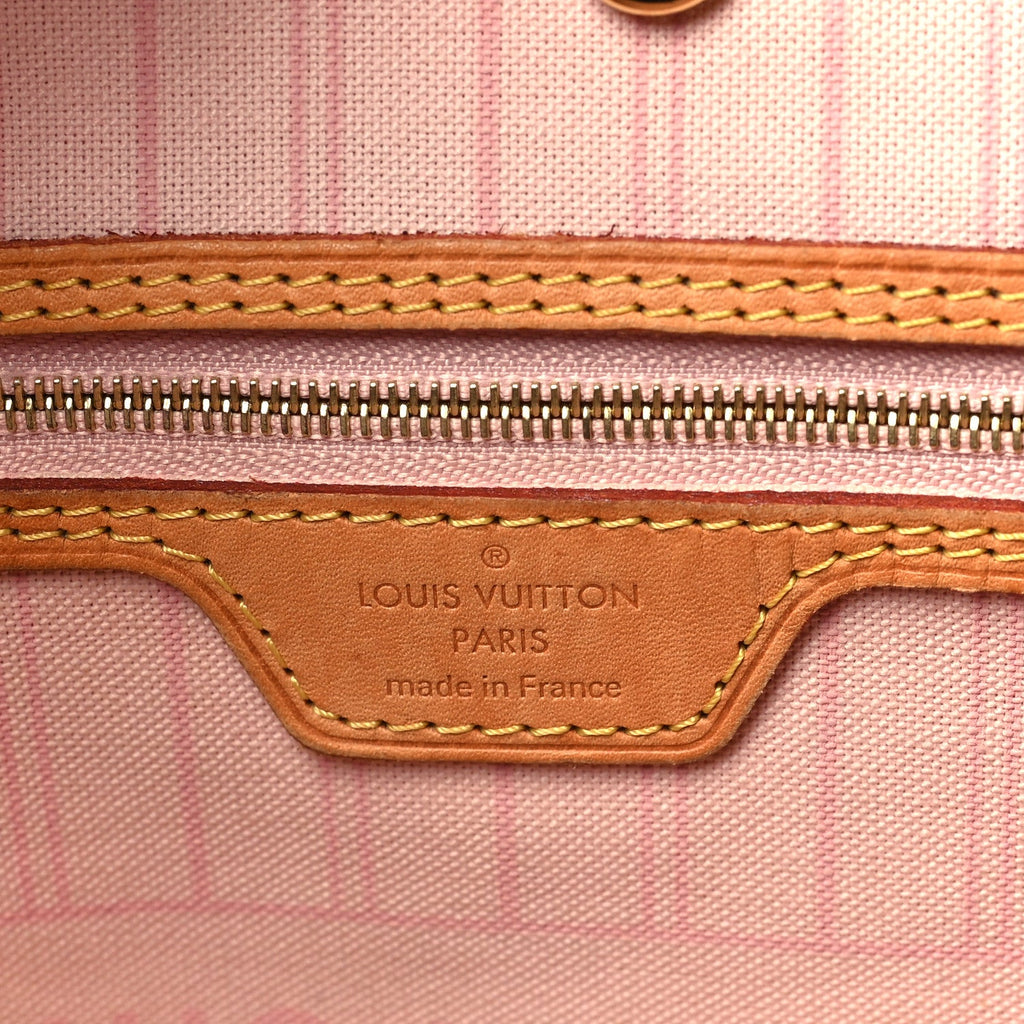 Damier Azur Neo Neverfull MM Rose Ballerine