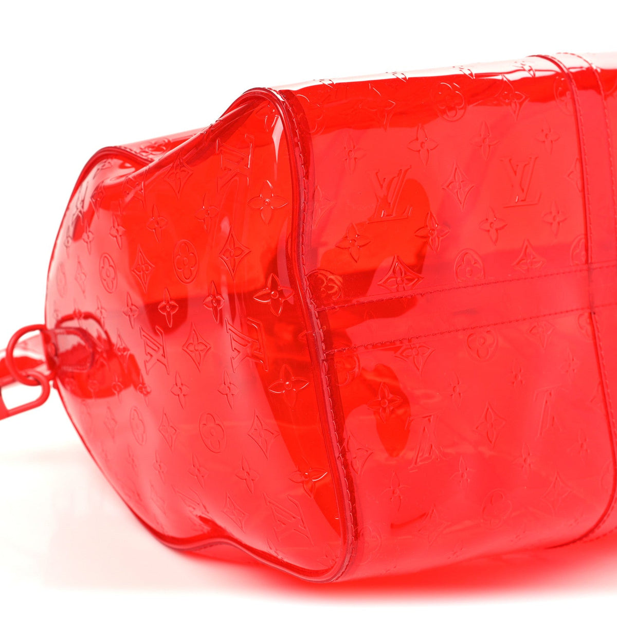 PVC Monogram Keepall Bandouliere 50 Grenadine Red