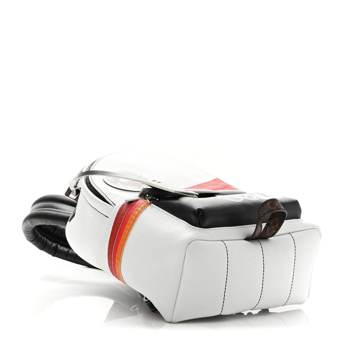 Calfskin Monogram LV Airline Palm Springs Backpack PM White