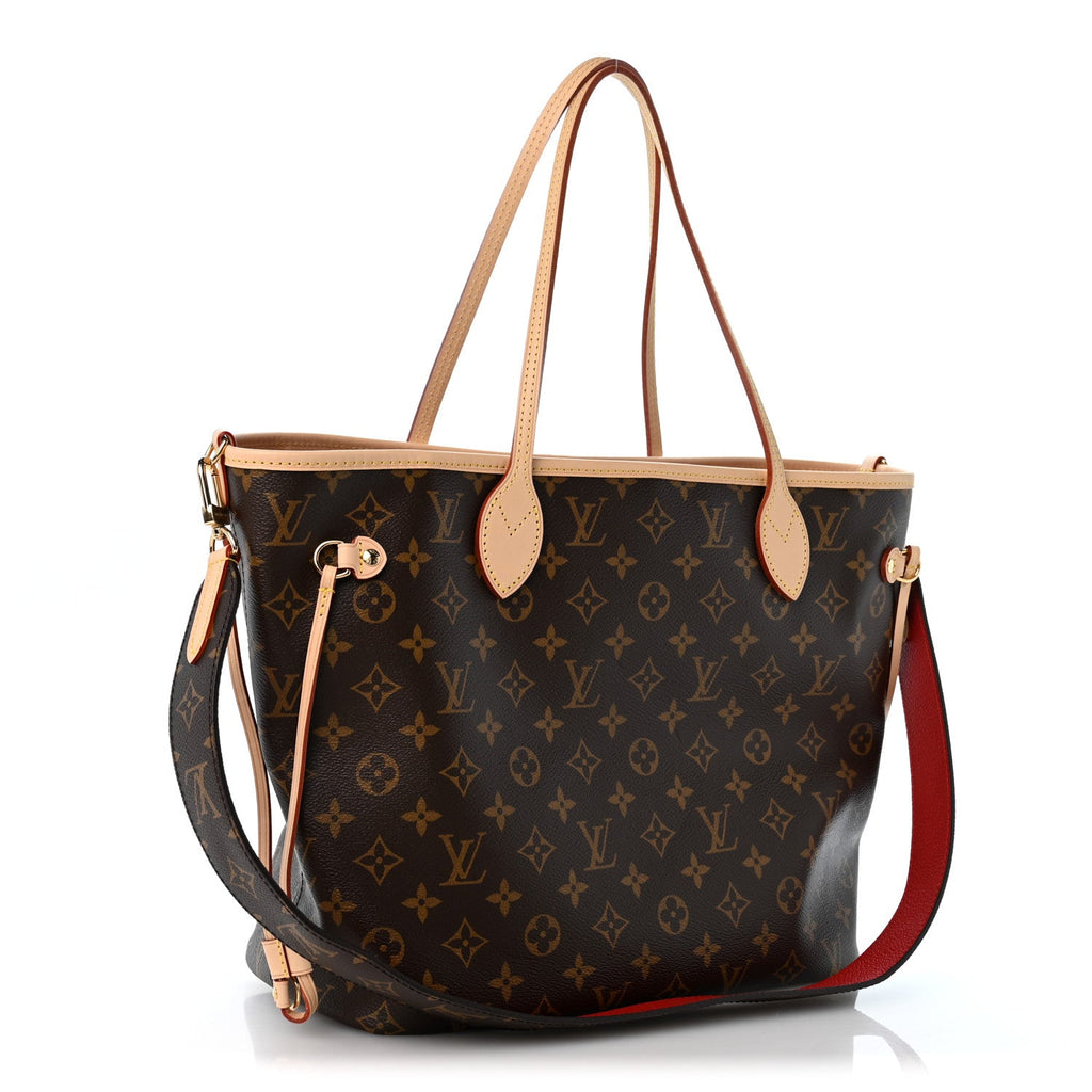 Monogram Inside Out Neverfull Bandouliere MM Rouge Sari