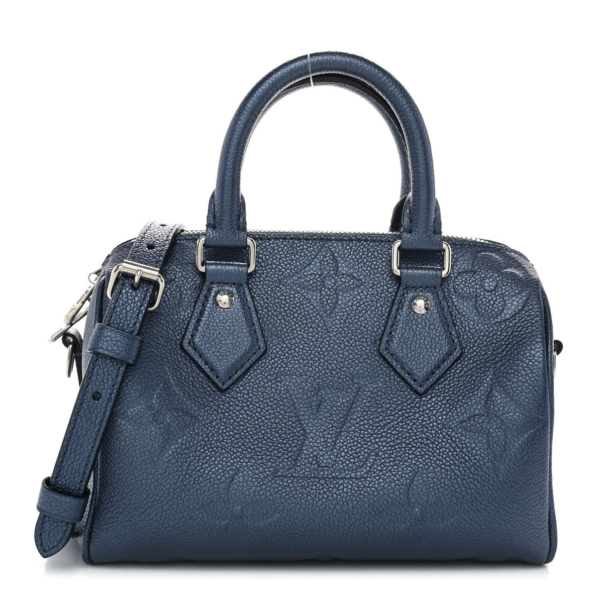 Metallic Empreinte Monogram Giant Speedy Bandouliere 20 Navy Nacre