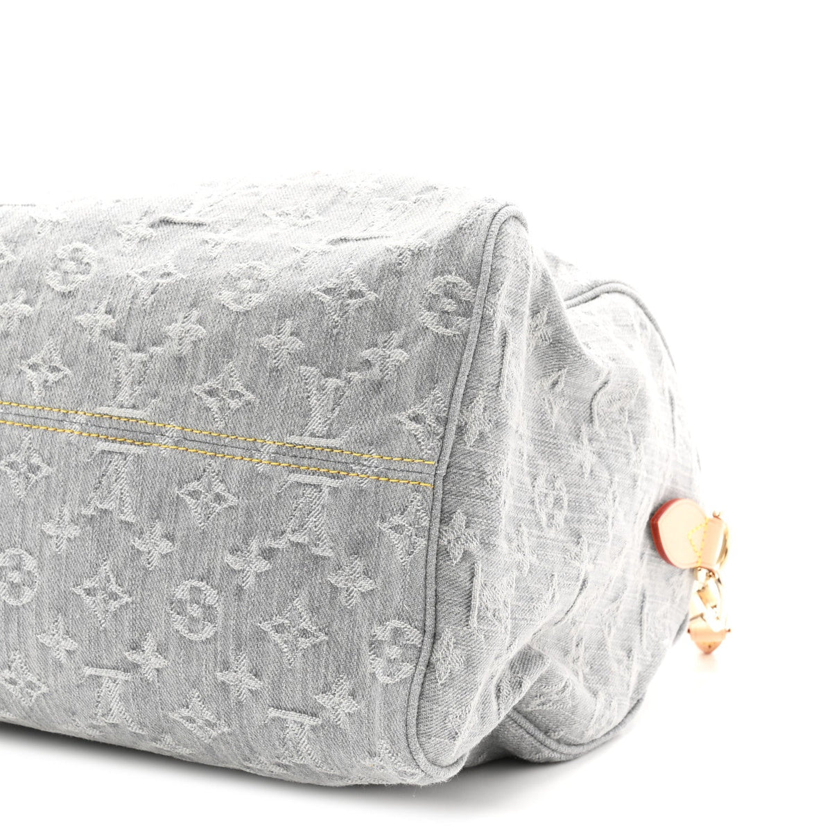 Monogram Denim Speedy Soft 30 Washed Gray