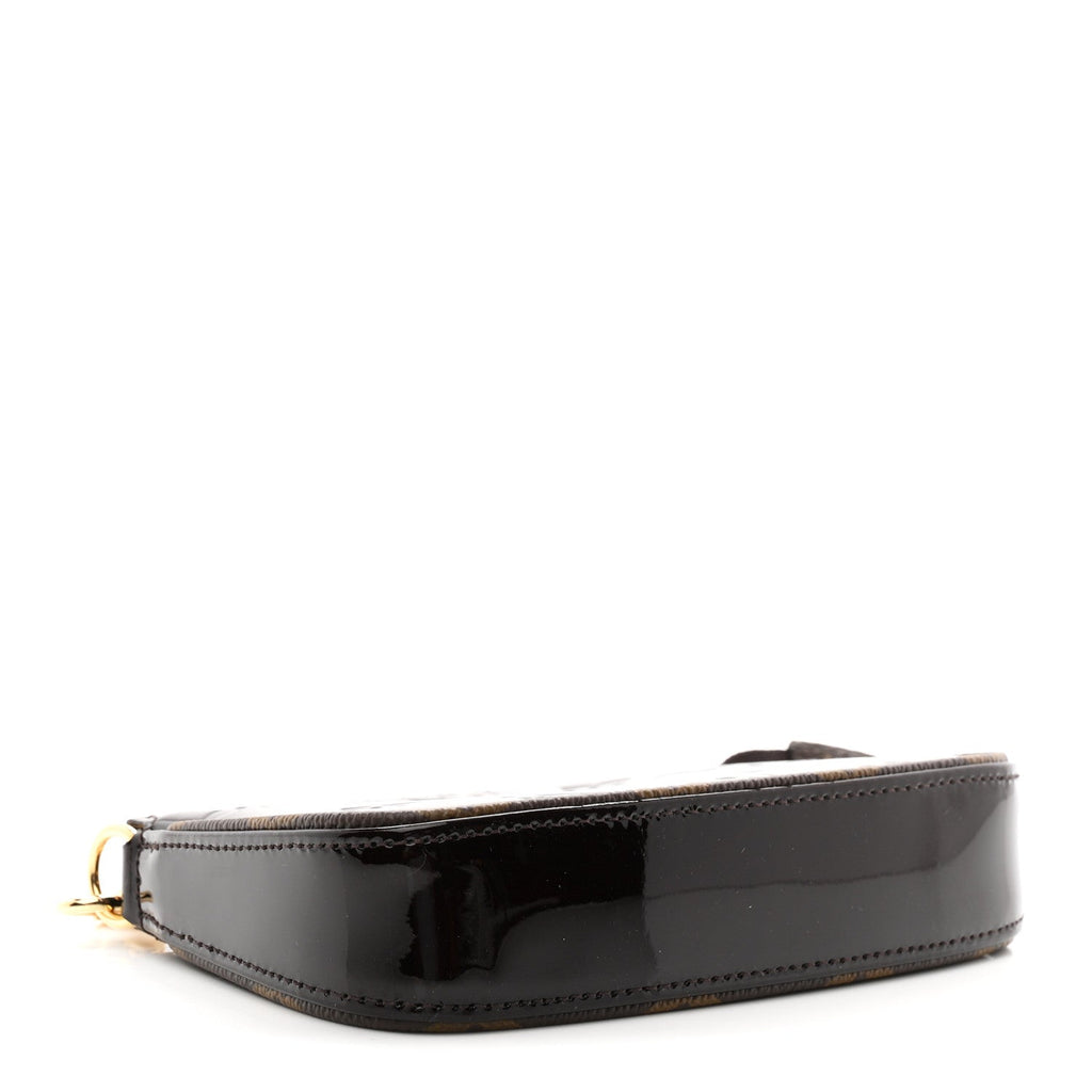 Vernis Monogram Mini Pochette Accessories Amarante
