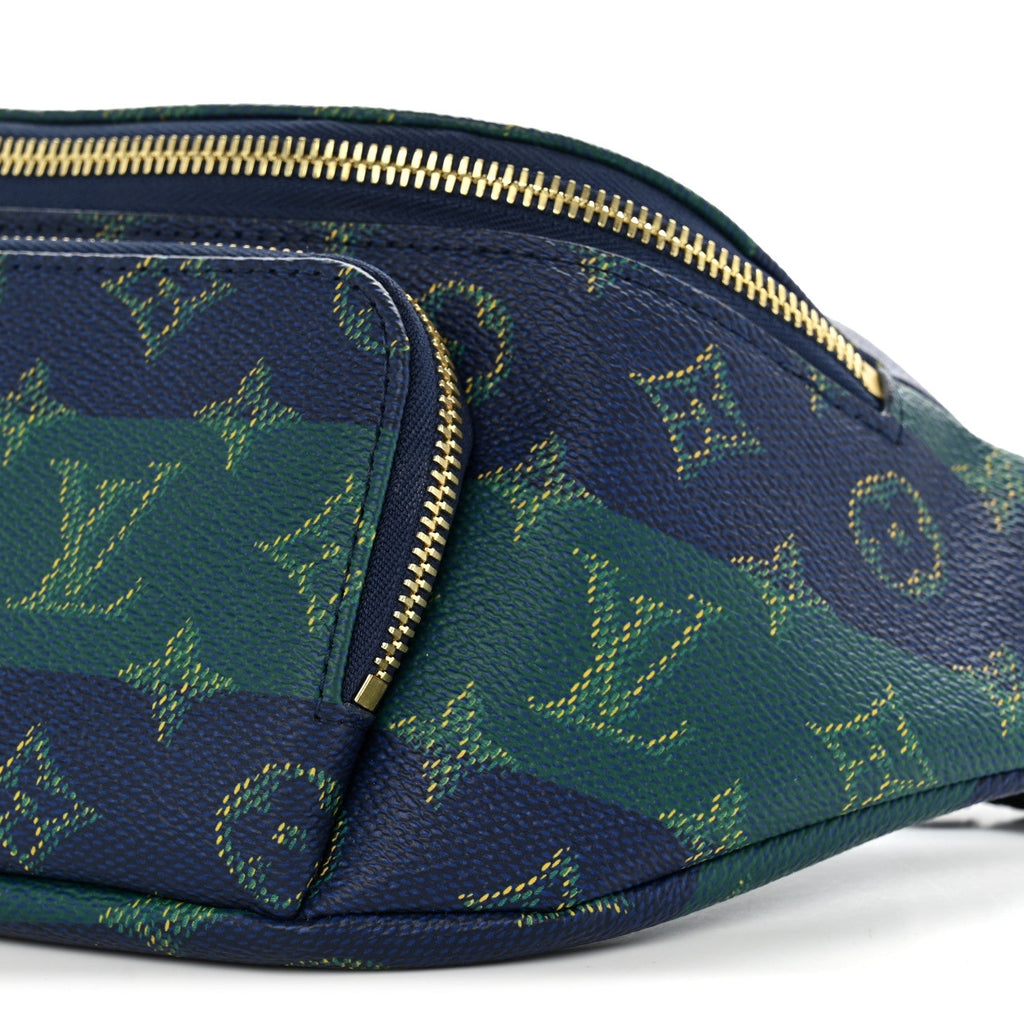 Monogram Heritage Rush Bumbag Blue Stripes
