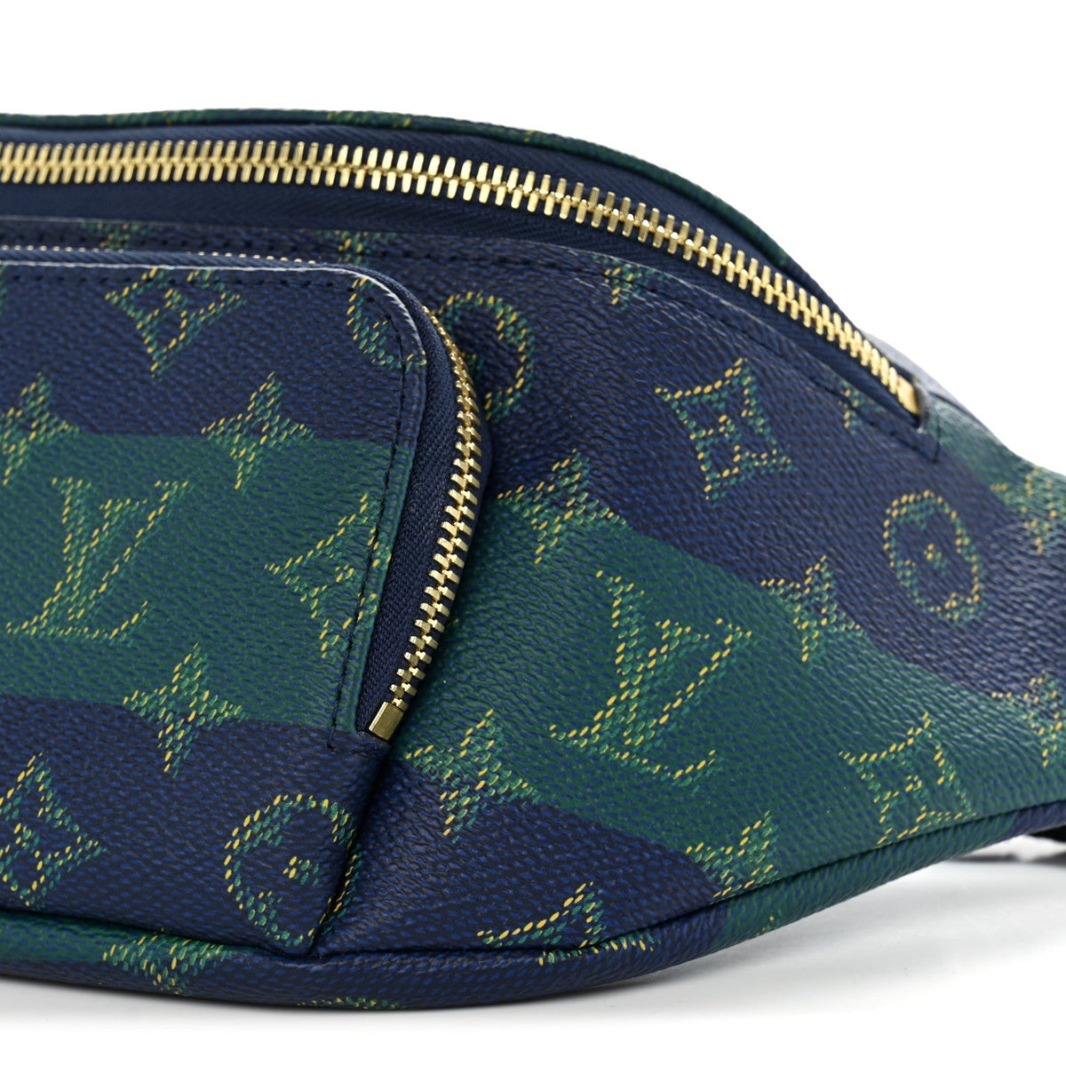 Monogram Heritage Rush Bumbag Blue Stripes