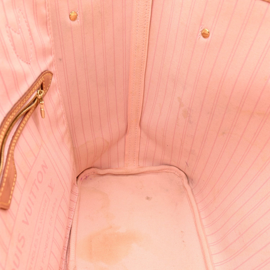 Damier Azur Neo Neverfull MM Rose Ballerine