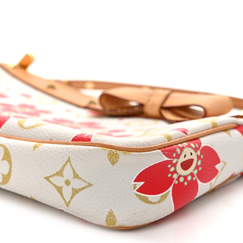 Monogram Cherry Blossom Pochette Accessories Red