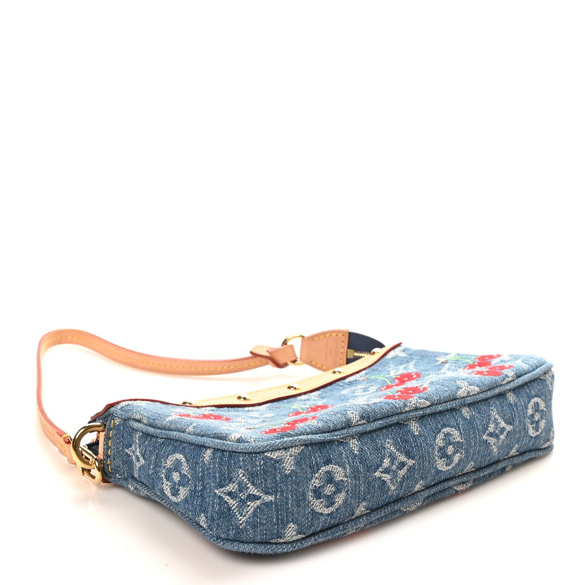 LV X TM Monogram Denim Cerises Pochette Accessories Blue