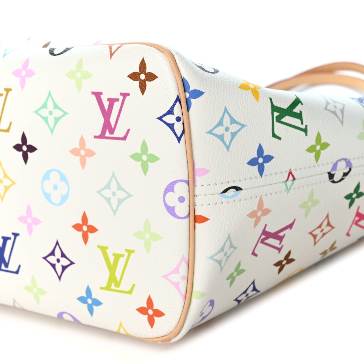 LV X TM Monogram Multicolor Neverfull MM White