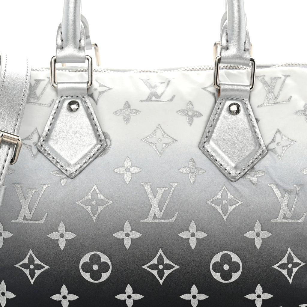 Nylon Monogram Gradient LV Snow Speedy Bandouliere 25 Frost