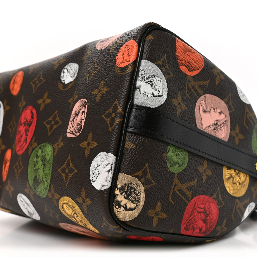 x FORNASETTI Monogram Cameo Speedy Bandouliere 25