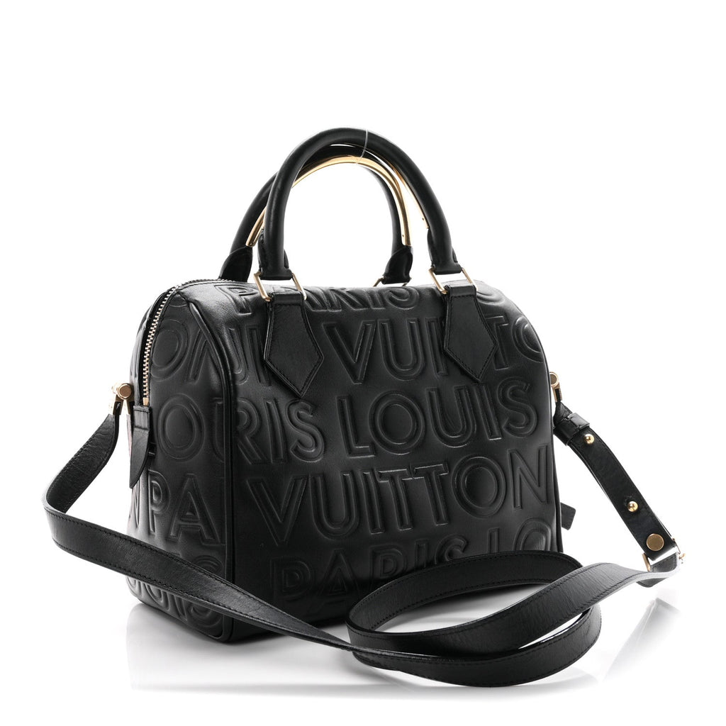 Calfskin Embossed Mini Cube Speedy Black
