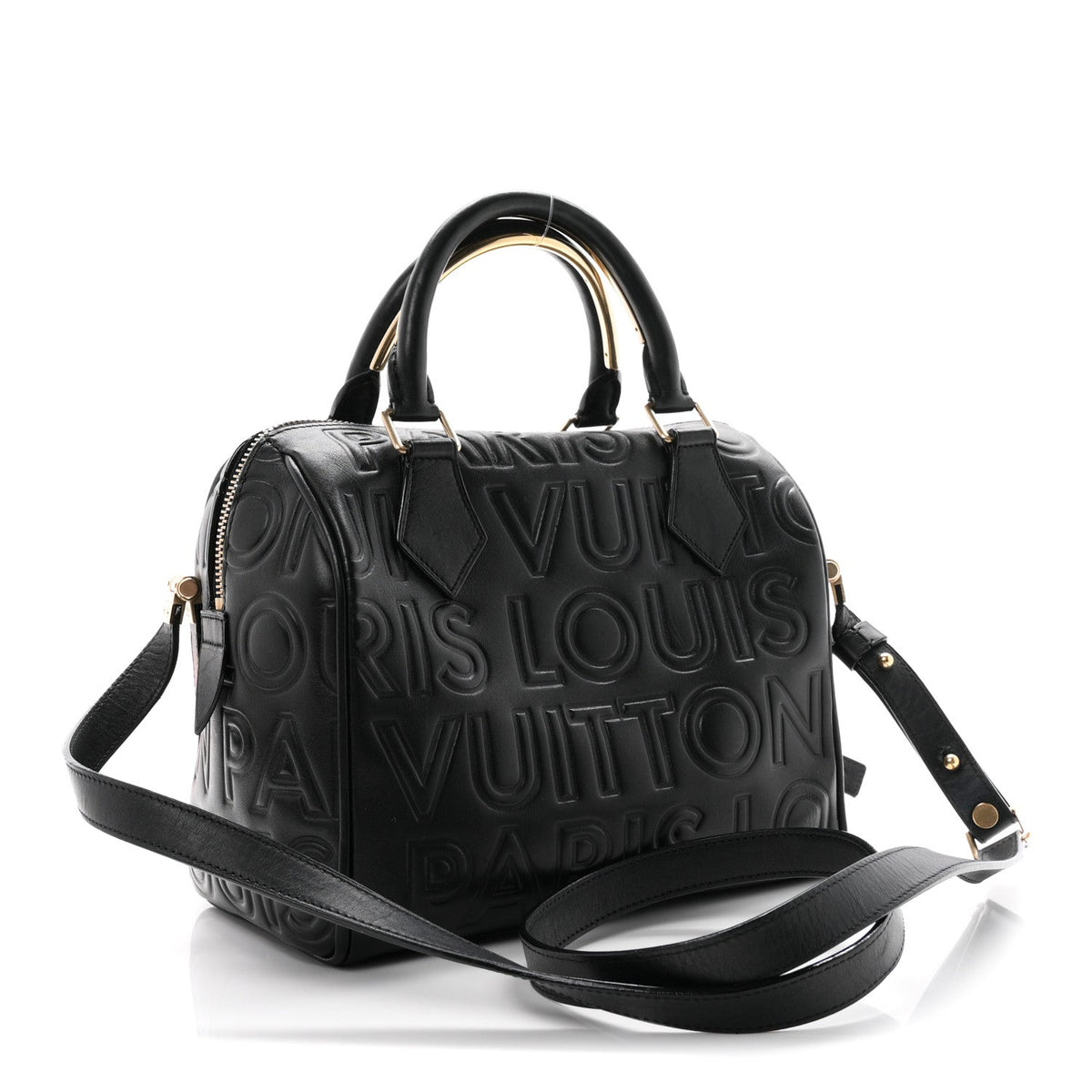 Calfskin Embossed Mini Cube Speedy Black