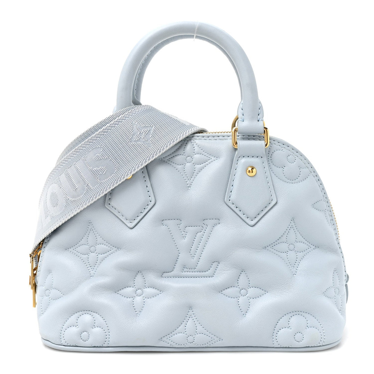 Calfskin Bubblegram Alma BB Ice Blue