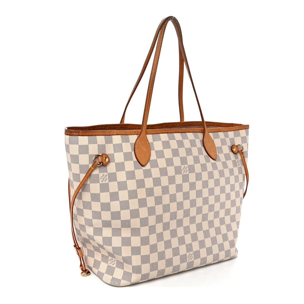Damier Azur Neo Neverfull MM Rose Ballerine