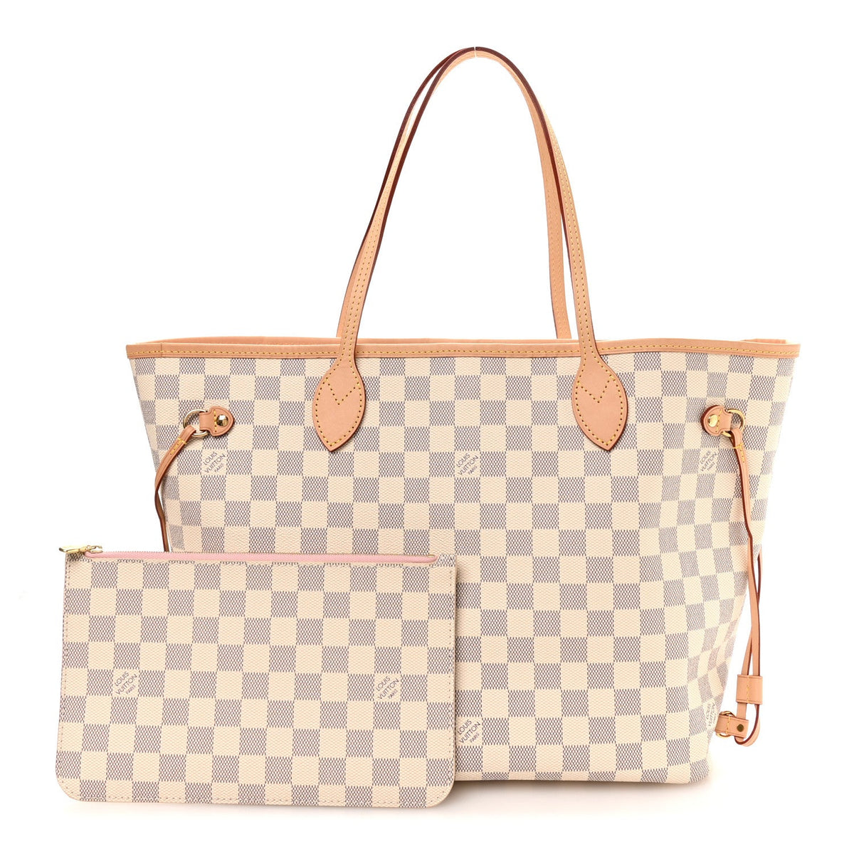 Damier Azur Neo Neverfull MM Rose Ballerine