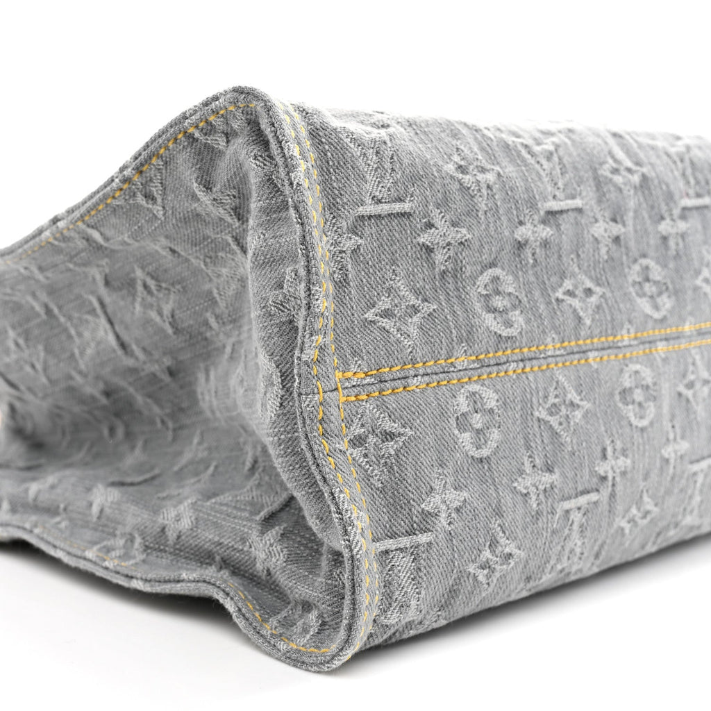 Monogram Denim Onthego MM Washed Gray