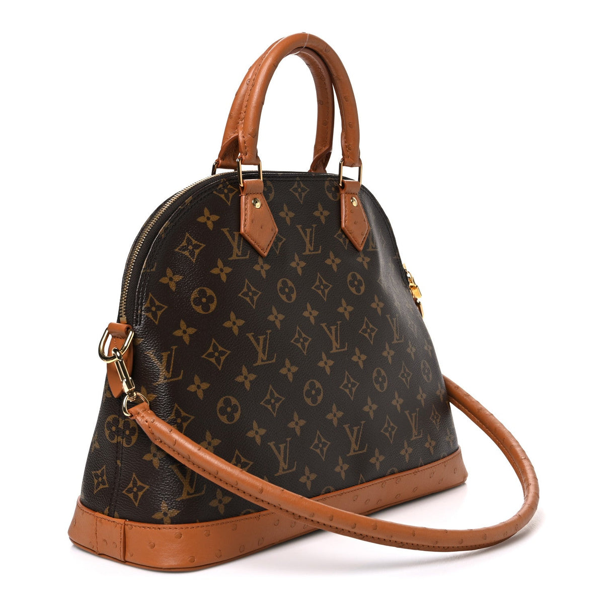 Monogram Ostrich Alma Soft MM Celebration