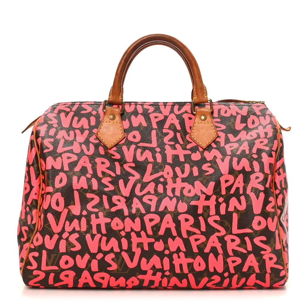 Monogram Graffiti Speedy 30 Fuchsia