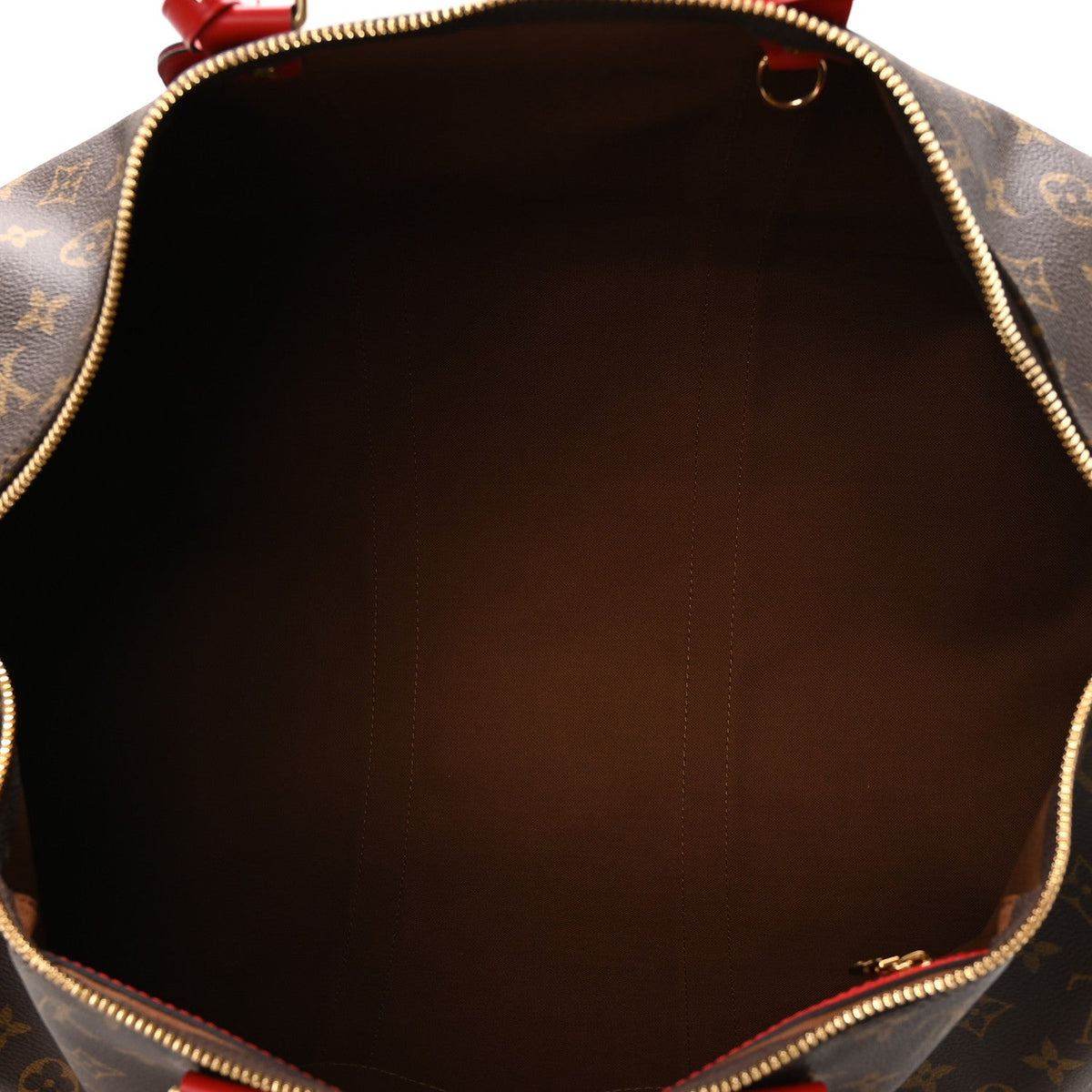 Calfskin Monogram Keepall Bandouliere 50 Coquelicot