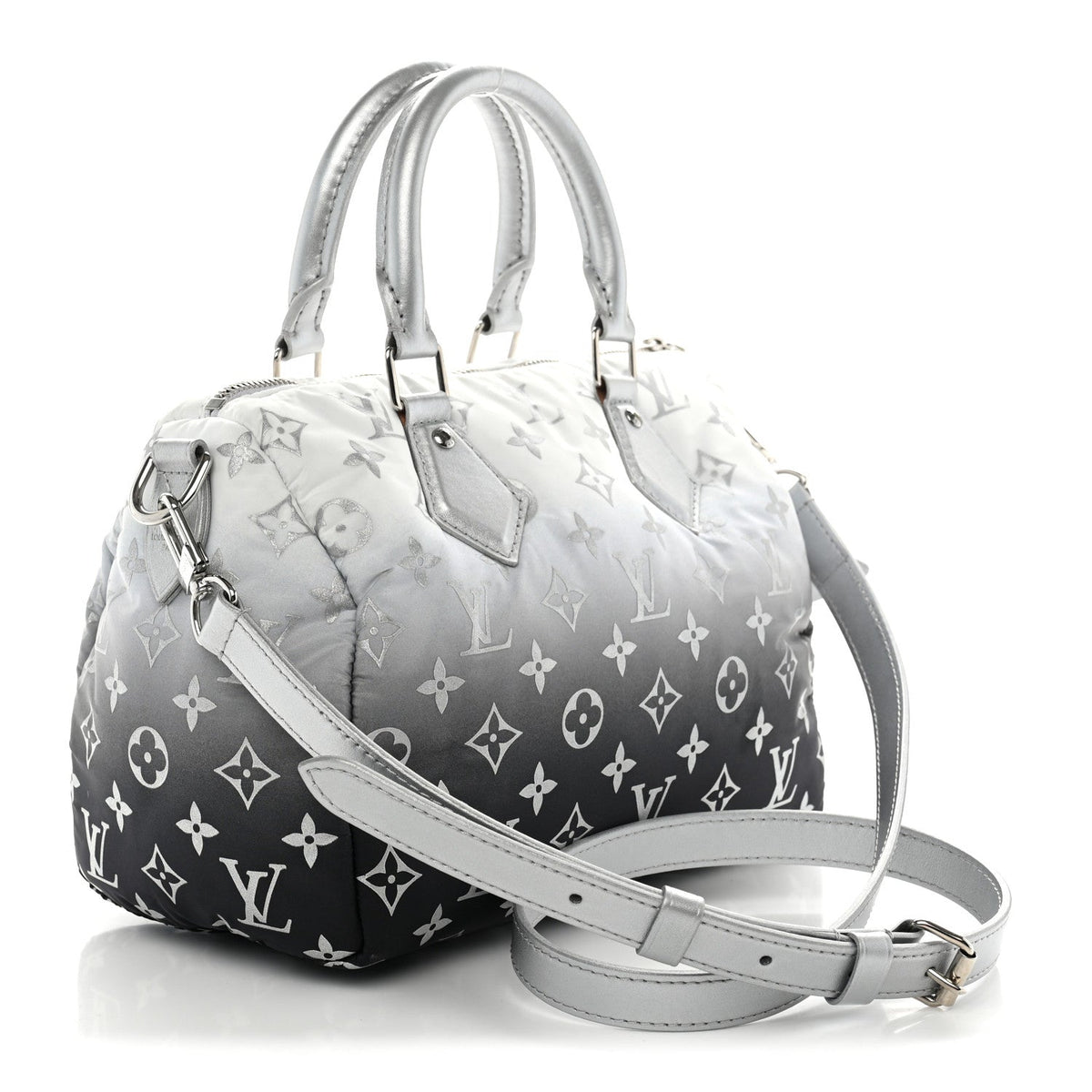 Nylon Monogram Gradient LV Snow Speedy Bandouliere 25 Frost