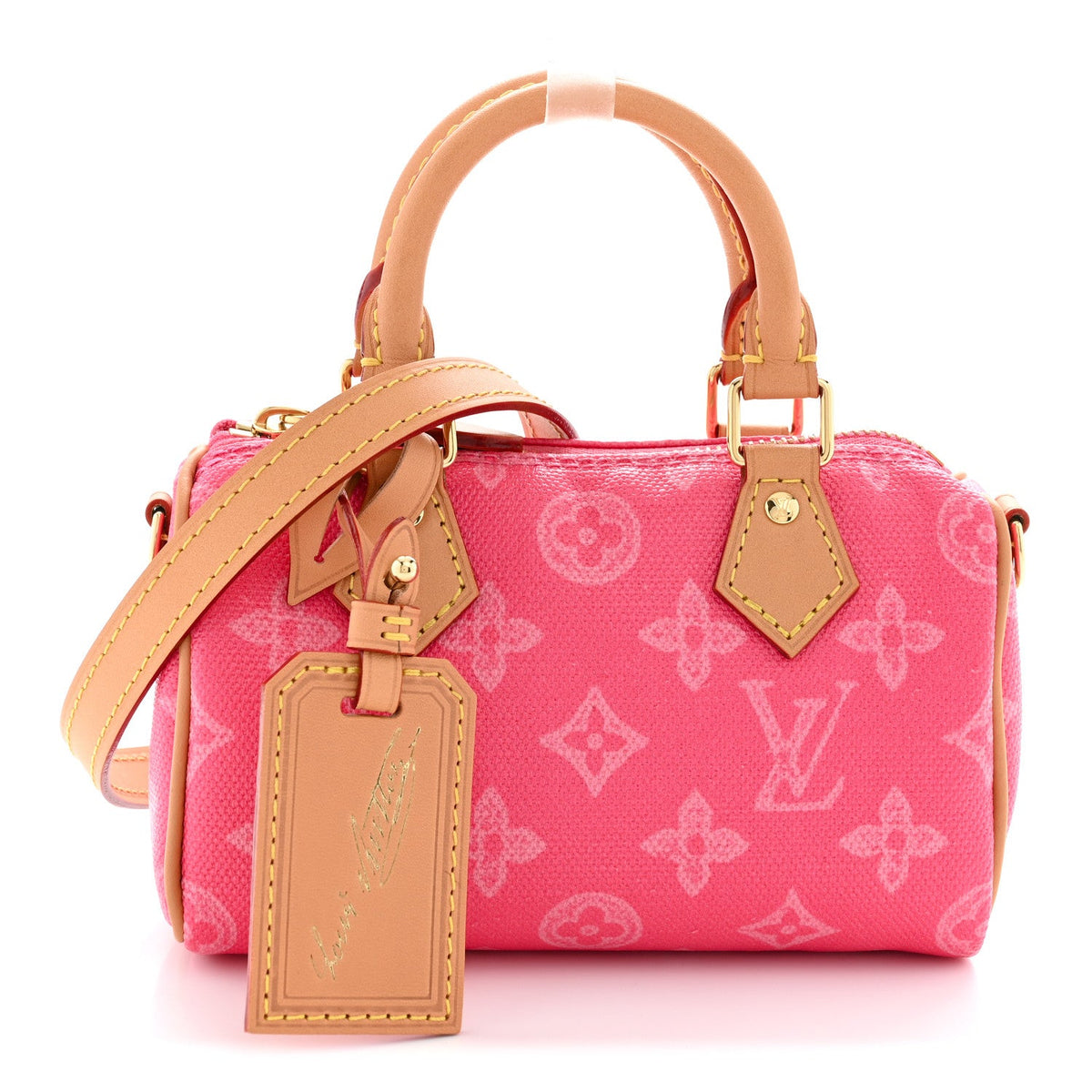 Monogram Origine Lin Nano Speedy Rose Ruban
