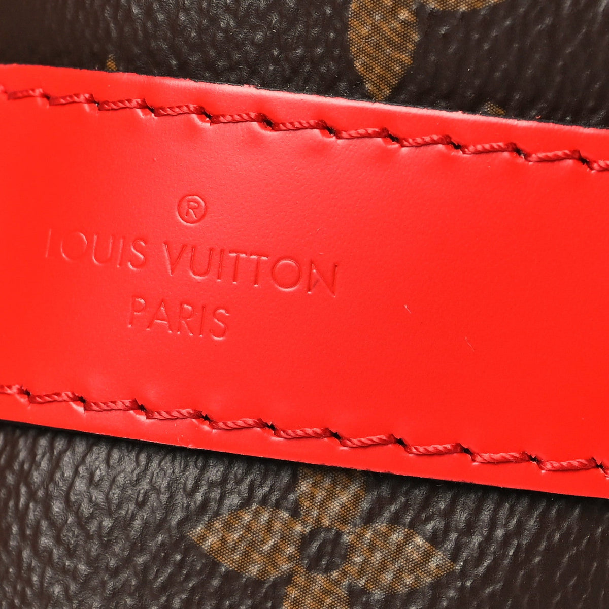 Calfskin Monogram Keepall Bandouliere 50 Coquelicot