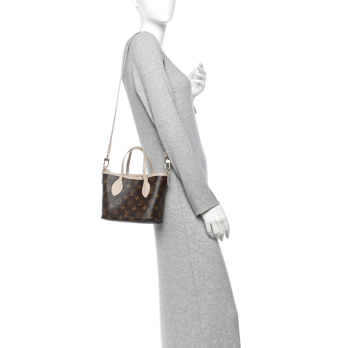 Monogram Neverfull Inside Out Bandouliere BB Limestone