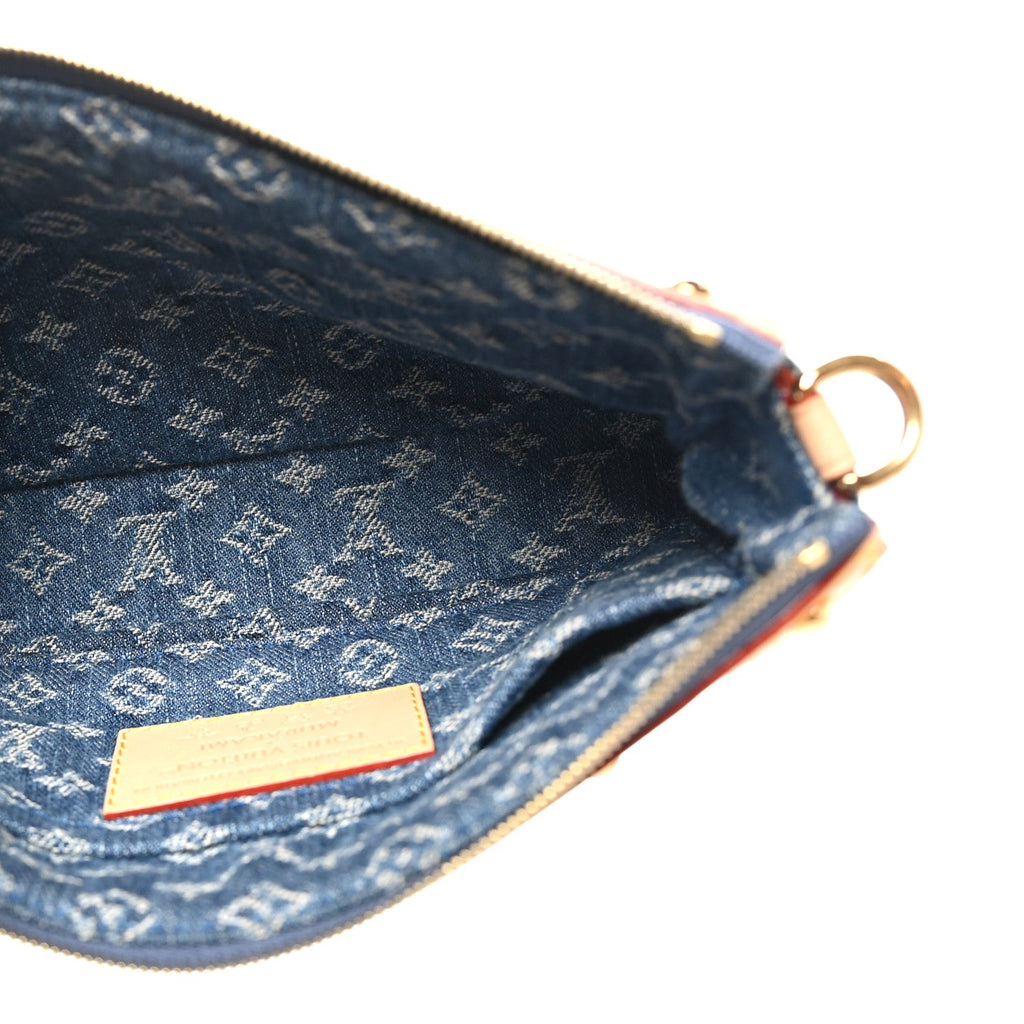 LV X TM Monogram Denim Cerises Pochette Accessories Blue