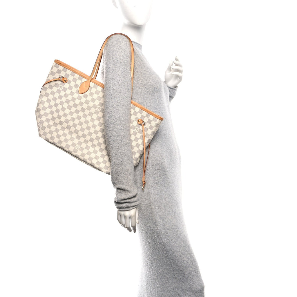 Damier Azur Neo Neverfull MM Rose Ballerine