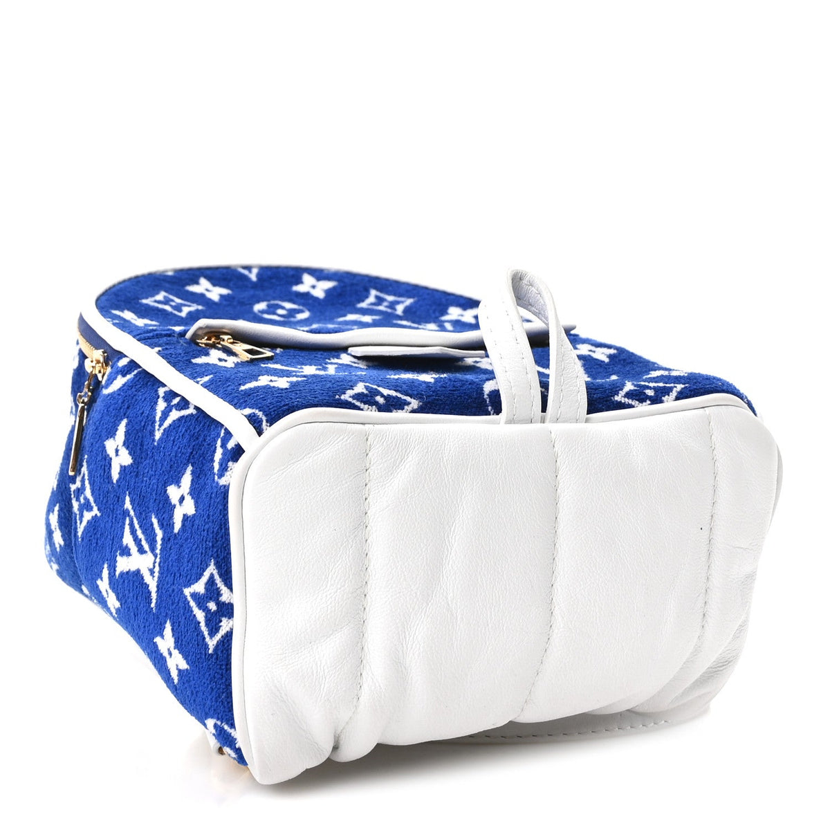 Jacquard Velvet Monogram Palm Springs Backpack Mini Blue