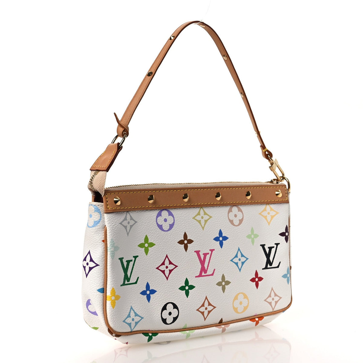Monogram Multicolor Pochette Accessories White